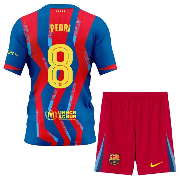 Dres FC Barcelona Pedri 8 Dječji Četvrta 2025/26