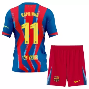 Dres FC Barcelona Raphinha 11 Dječji Četvrta 2025/26