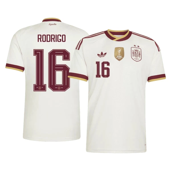 Dres Španjolska 2 Stars Rodrigo Hernández 16 Gostujući SP 2026 Dres Španjolska 2 Stars Rodrigo Hernández 16 Gostujući SP 2026
