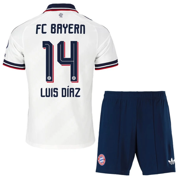 Dres FC Bayern Munich Luis Díaz 14 Dječji Gostujući 2026/27 Dres FC Bayern Munich Luis Díaz 14 Dječji Gostujući 2026/27
